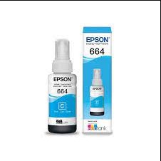 Botella de Tinta EPSON 664 CYAN L220 L365 L375 L380 L395 L455 L475 L495 L565 L575 L606 L655 L656 L1300 L1455 (6.500 PÁG)
